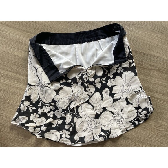 Banana Republic Women’s Zip Mini Skirt Floral Y2k 90s Party Shell 100% Silk Sz 4 - Picture 4 of 7